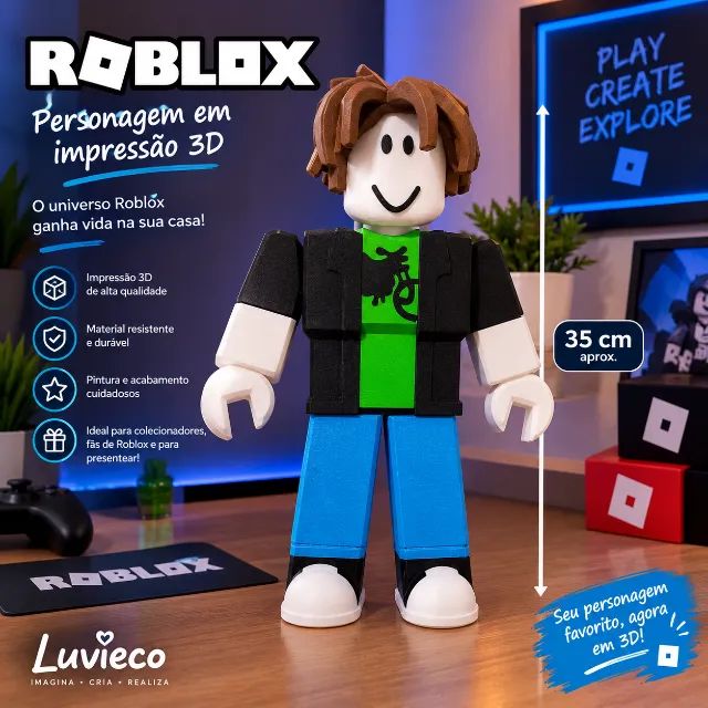 Boneco Roblox 3D - decorativo - Foto 2
