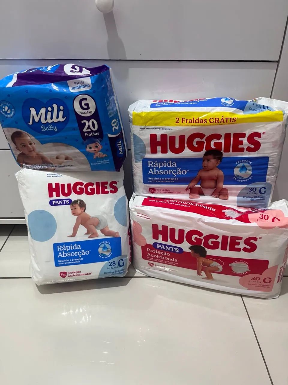 Fraldas na Promoção +100 unidades
