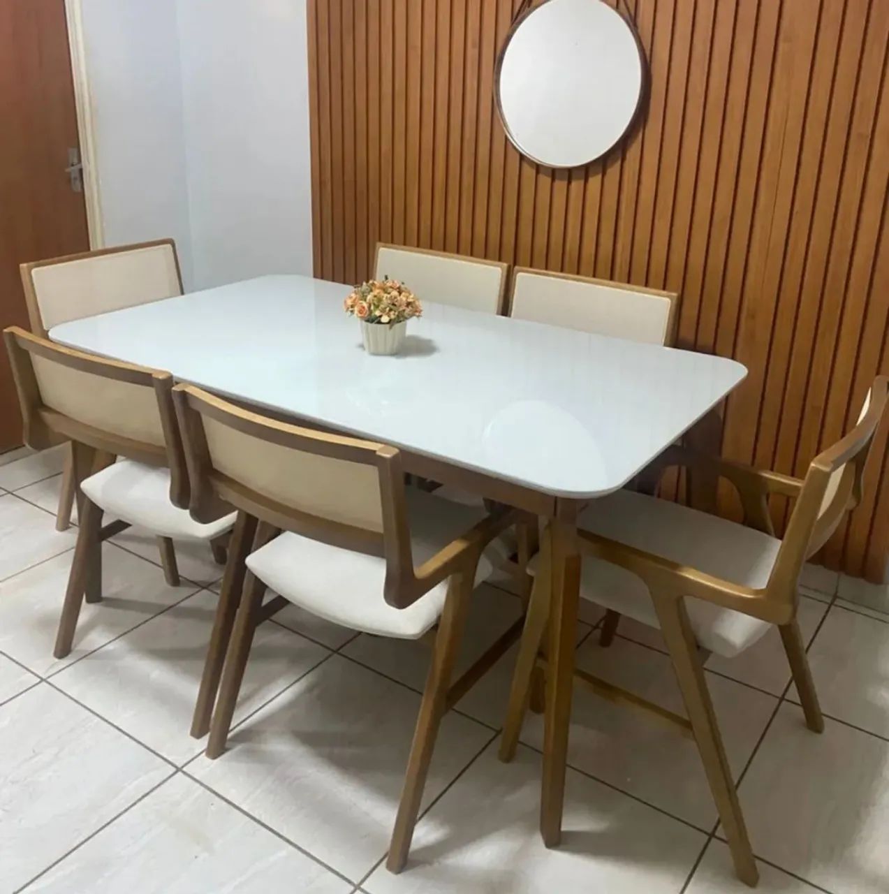 MESA DE JANTAR 160x90 COM 6 CADEIRAS  - Foto 2