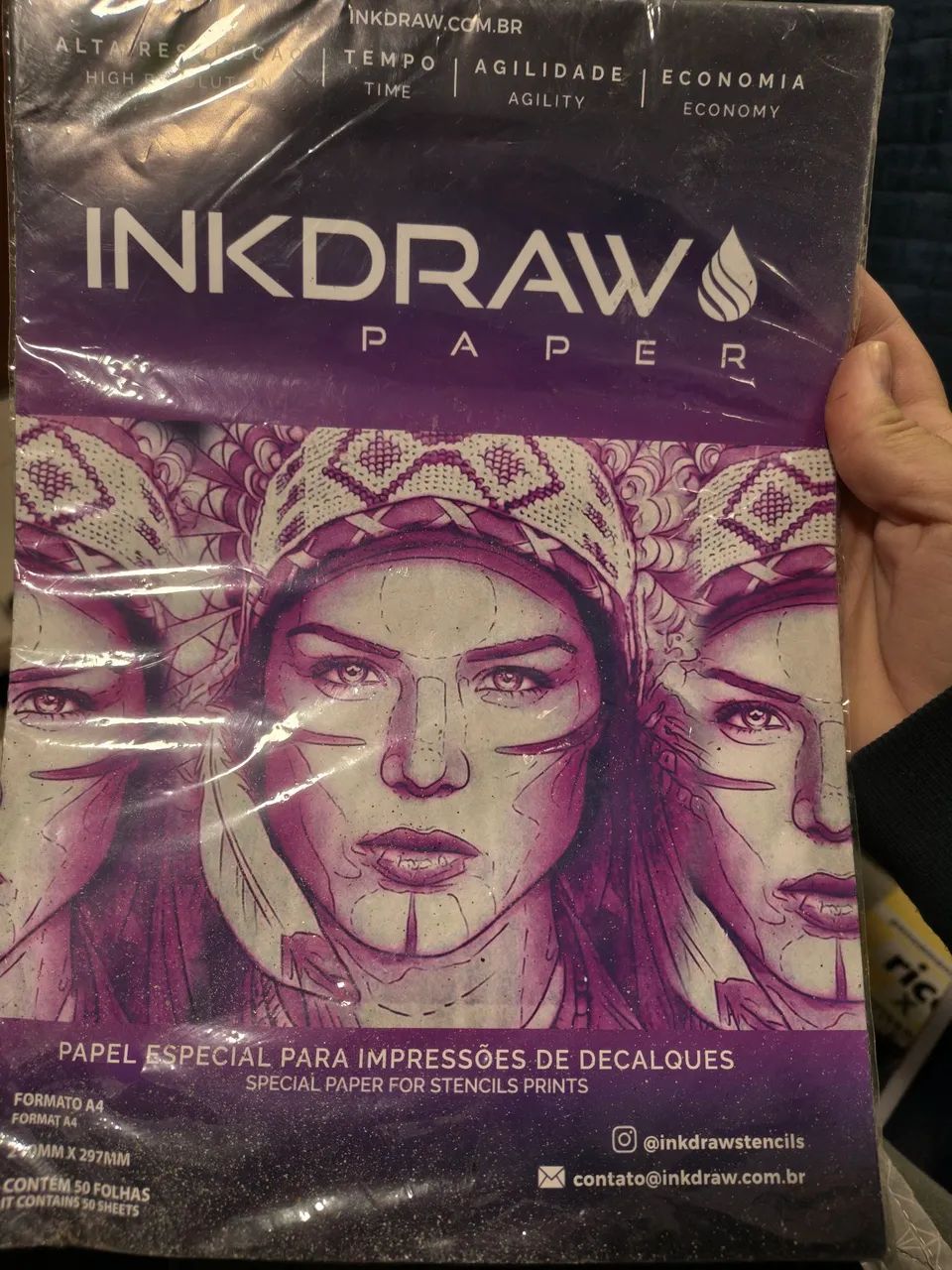 Papel para decalque para tatuagens 