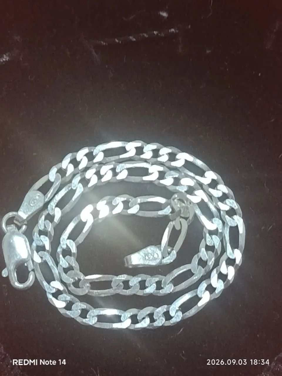 Pulseira de prata original 925 3x1 3g  - Foto 2