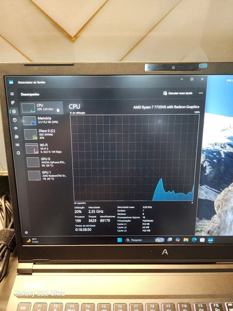 Notebook Gamer Avell Storm 350r ryzen7 RTX 3050 - Foto 4
