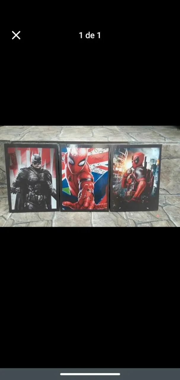 Quadros personalizado de heróis 