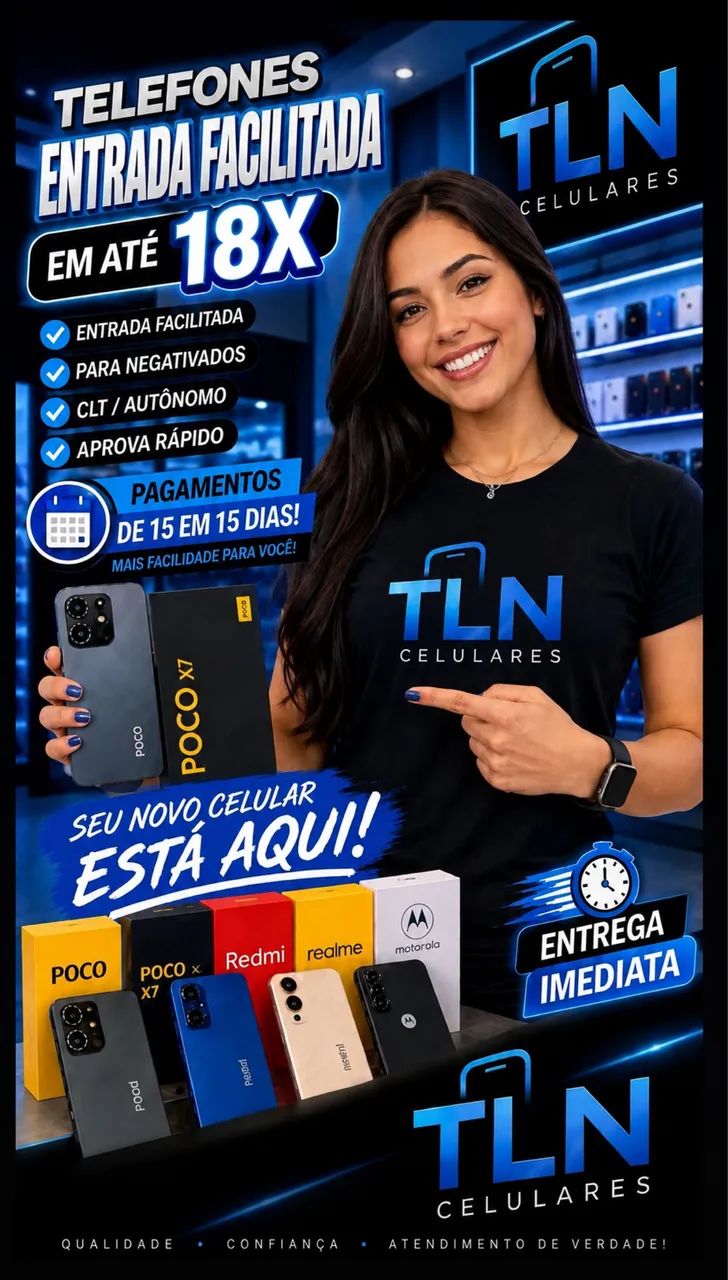 Celular parcelado até 18x