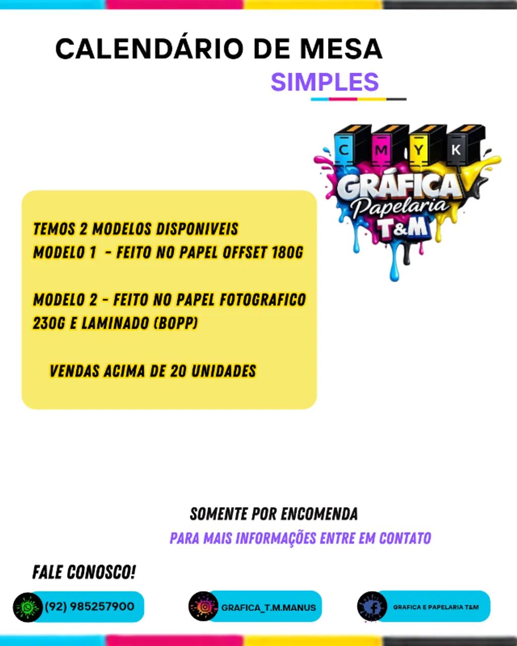 calendário de mesa simples - Foto 2