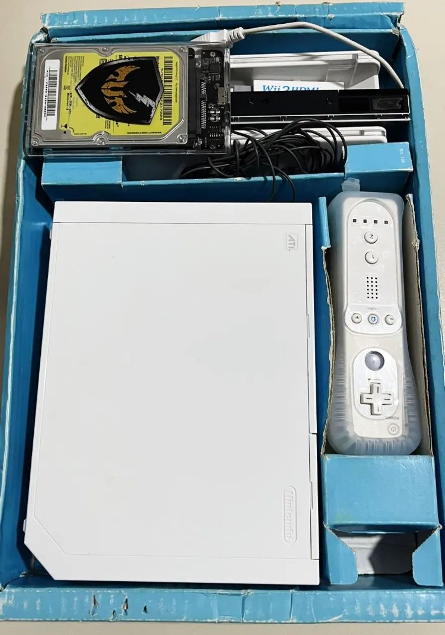 Wii本体 Nintendo Wii Japonês Desbloqueado + HD 500GB com Jogos + HDMI +