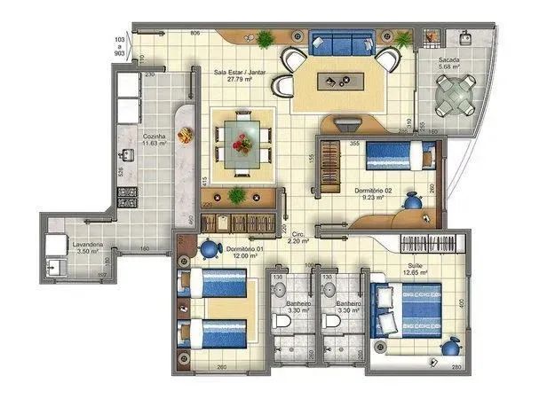 Imóvel para venda tem 104 metros quadrados com 3 quartos em Itacorubi - Florianópolis - SC - Foto 2