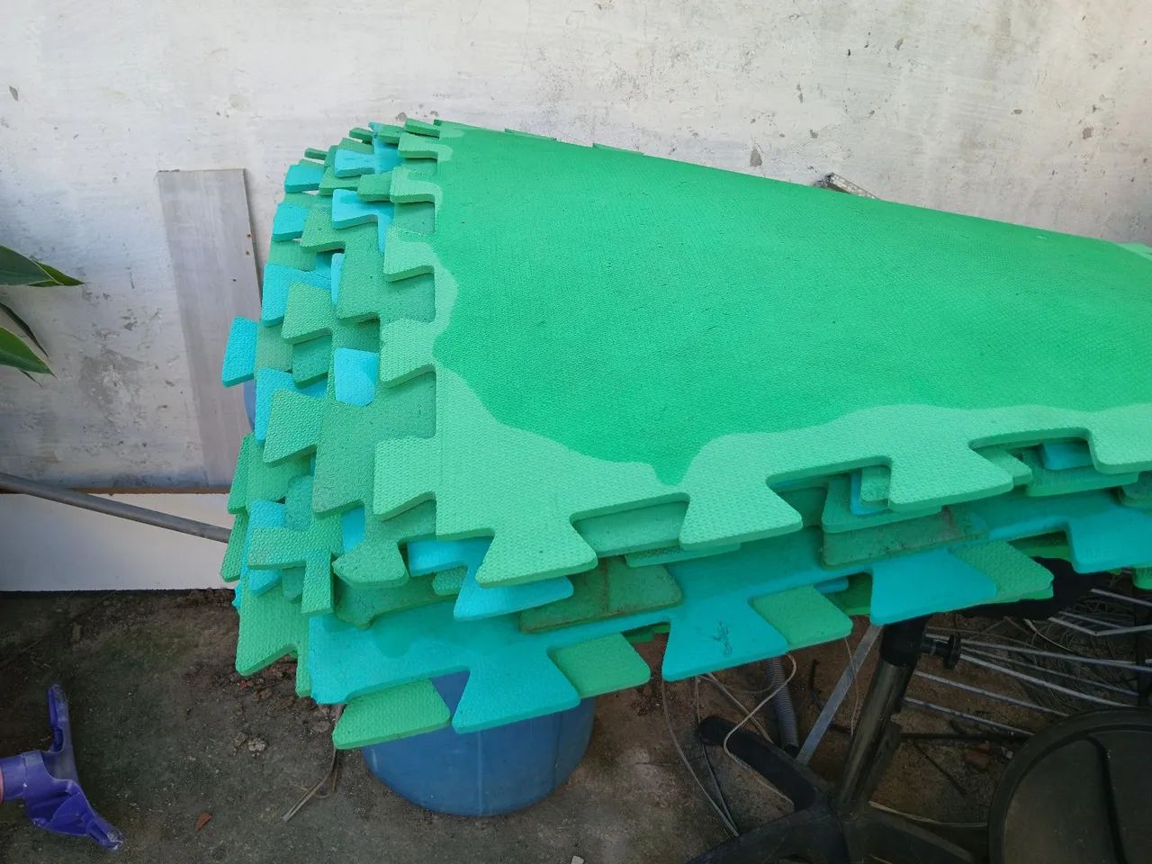 12 peças de tatames verdes de 10mm - Foto 2