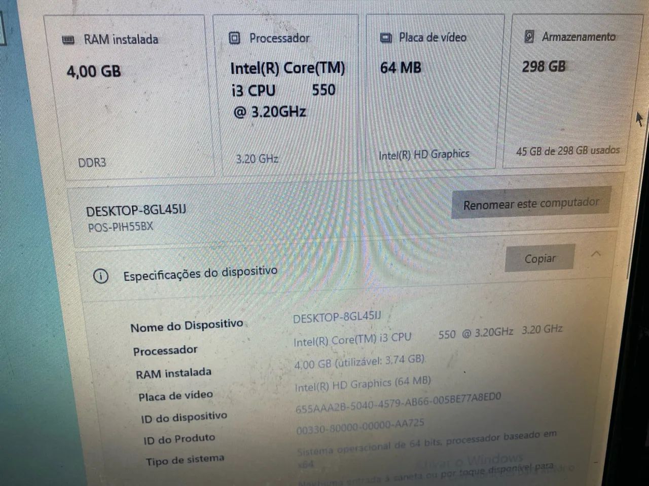 PC COMPLETO COM TECLADO E MOUSE + MESINHA DE ESCRITÓRIO - R$ 450 - Foto 4