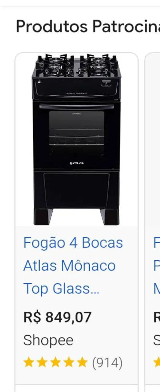 Fogão Atlas Estilo Cooktop 