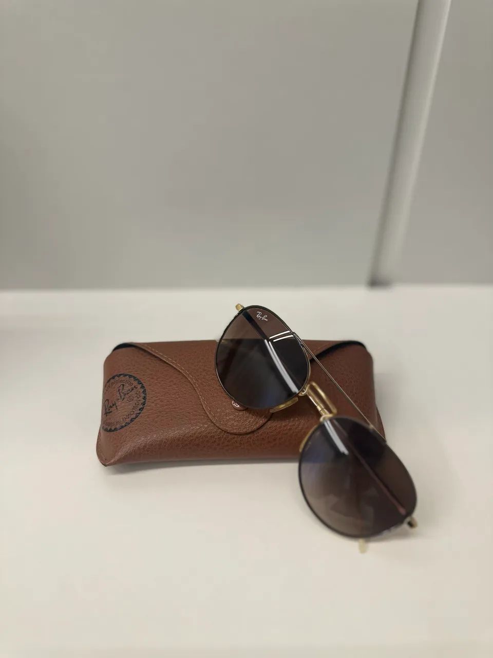 Óculos de sol Ray-ban Dourado e Marrom