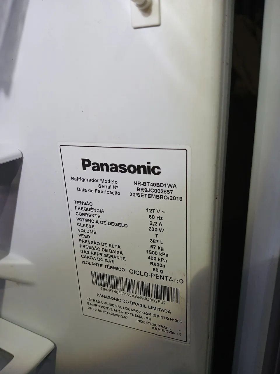 Vendo geladeira Panasonic 