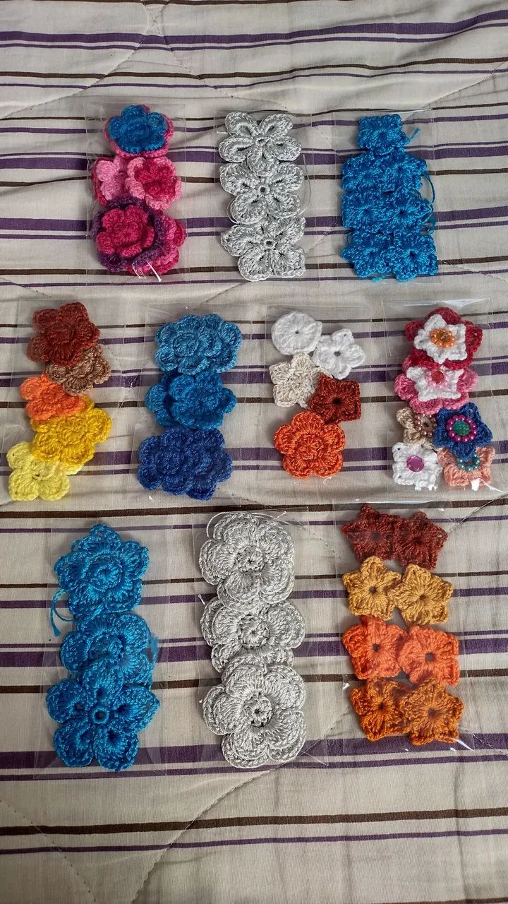 Flores de crochê diversas - Foto 2