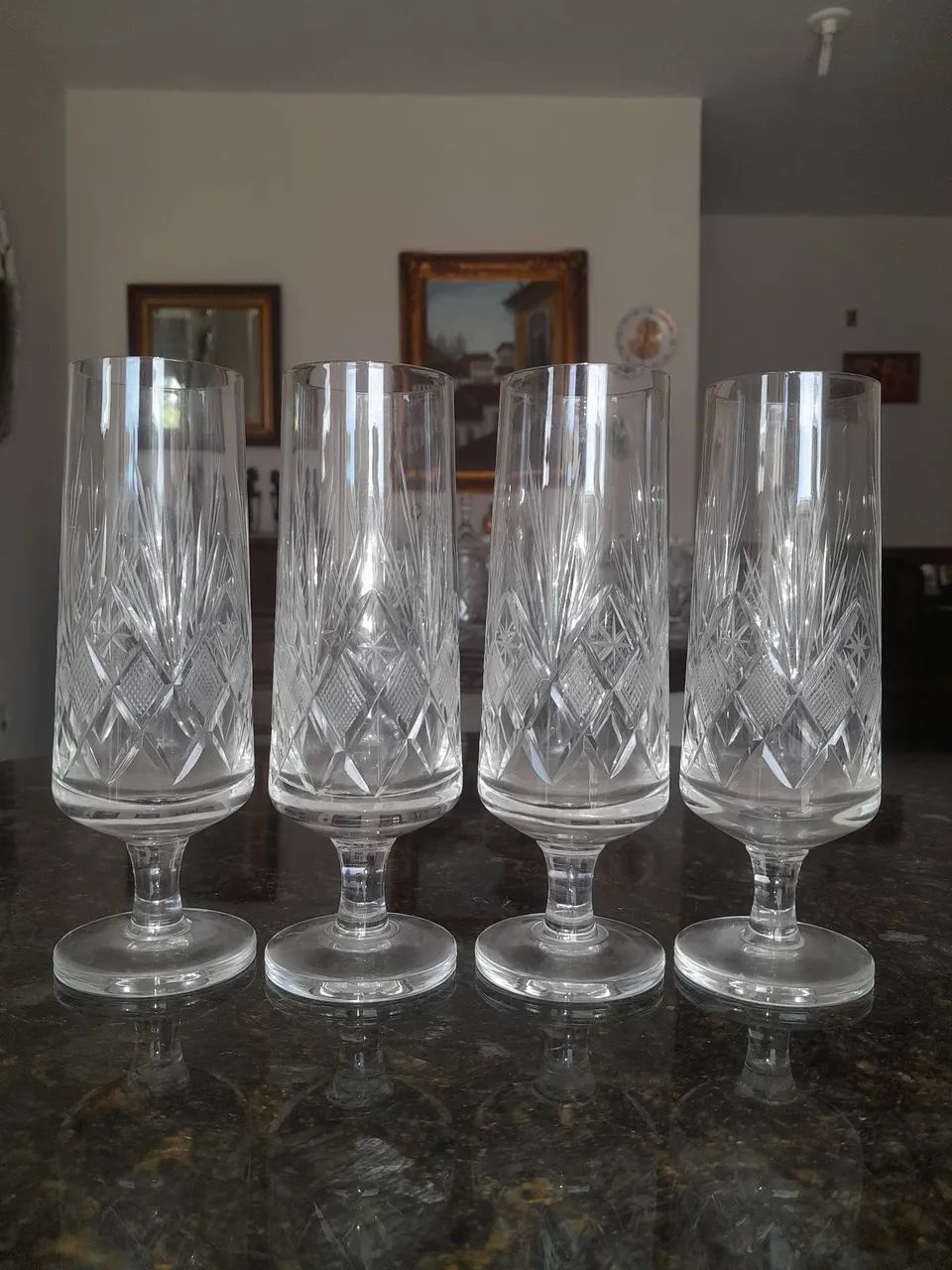 Conjunto 4 taças cristal  flute para champanhe e - Foto 4