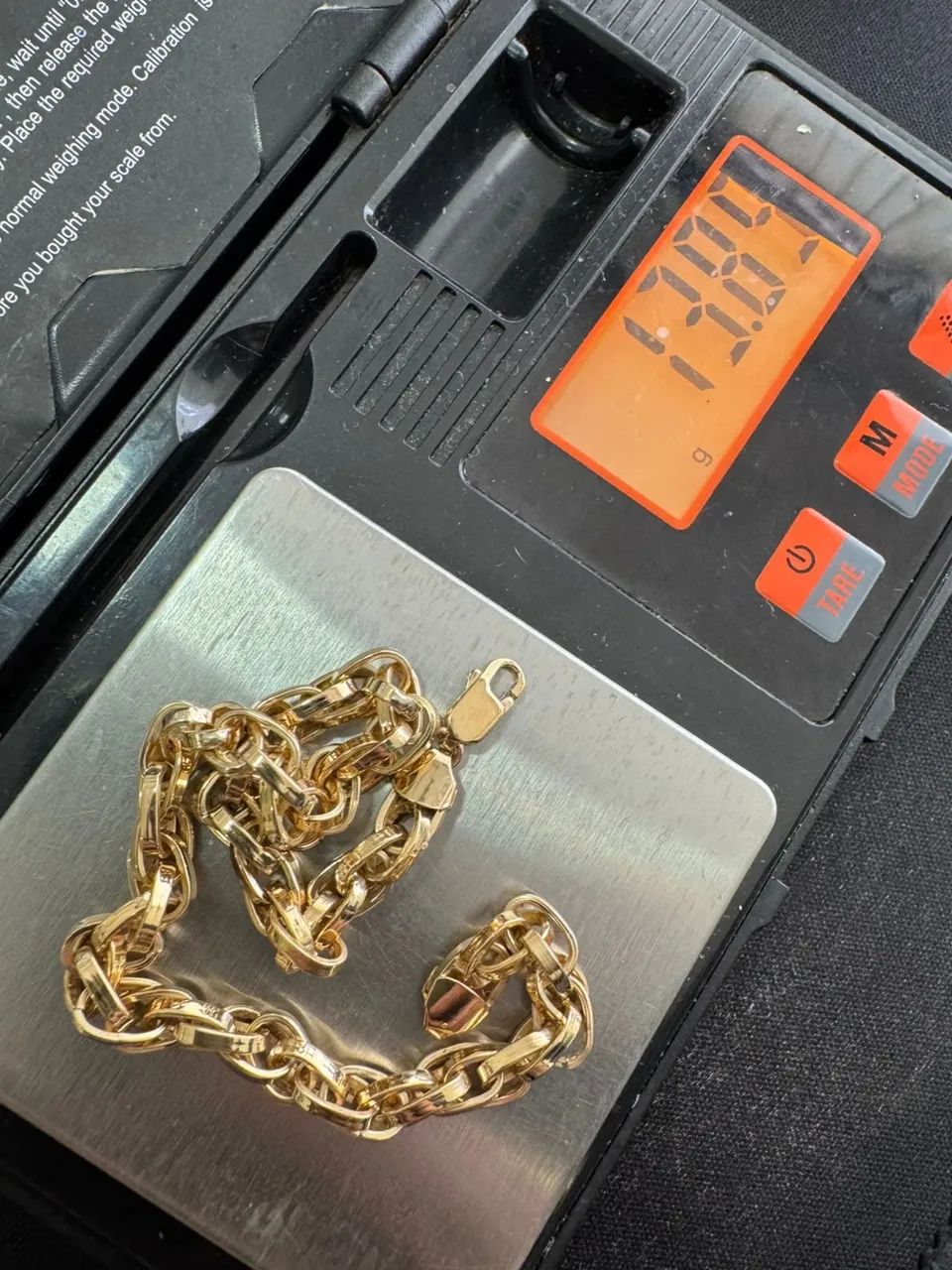 Pulseira de ouro 13.89g 18k procedência garantia eterna