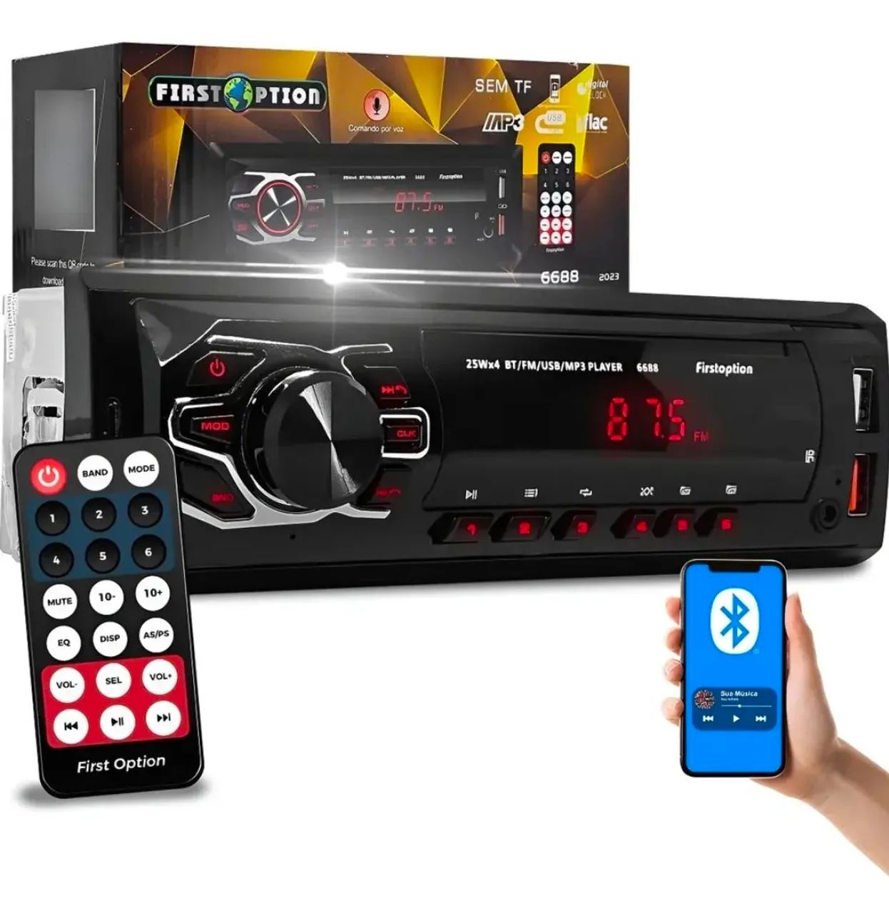 Rádio automotivo bluetooth