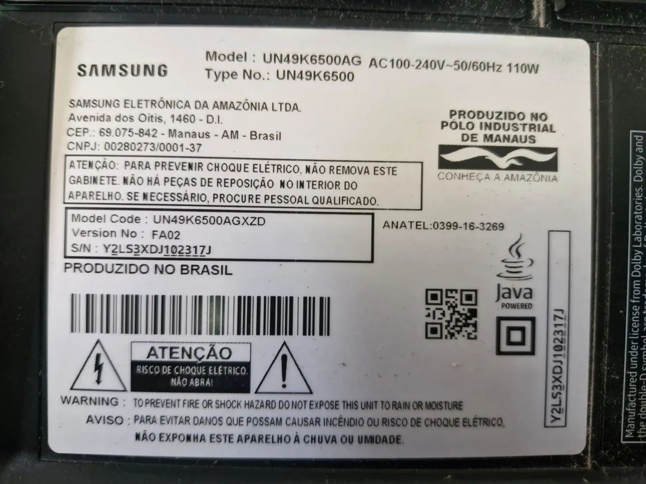 Smart tv 50" Samsung tela parcialmente queimada - Foto 3