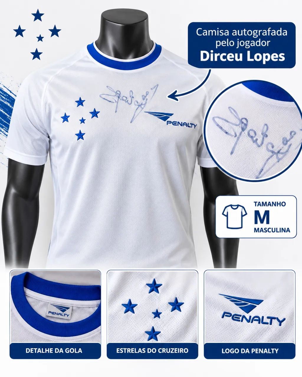 Camisa original do cruzeiro autografada 