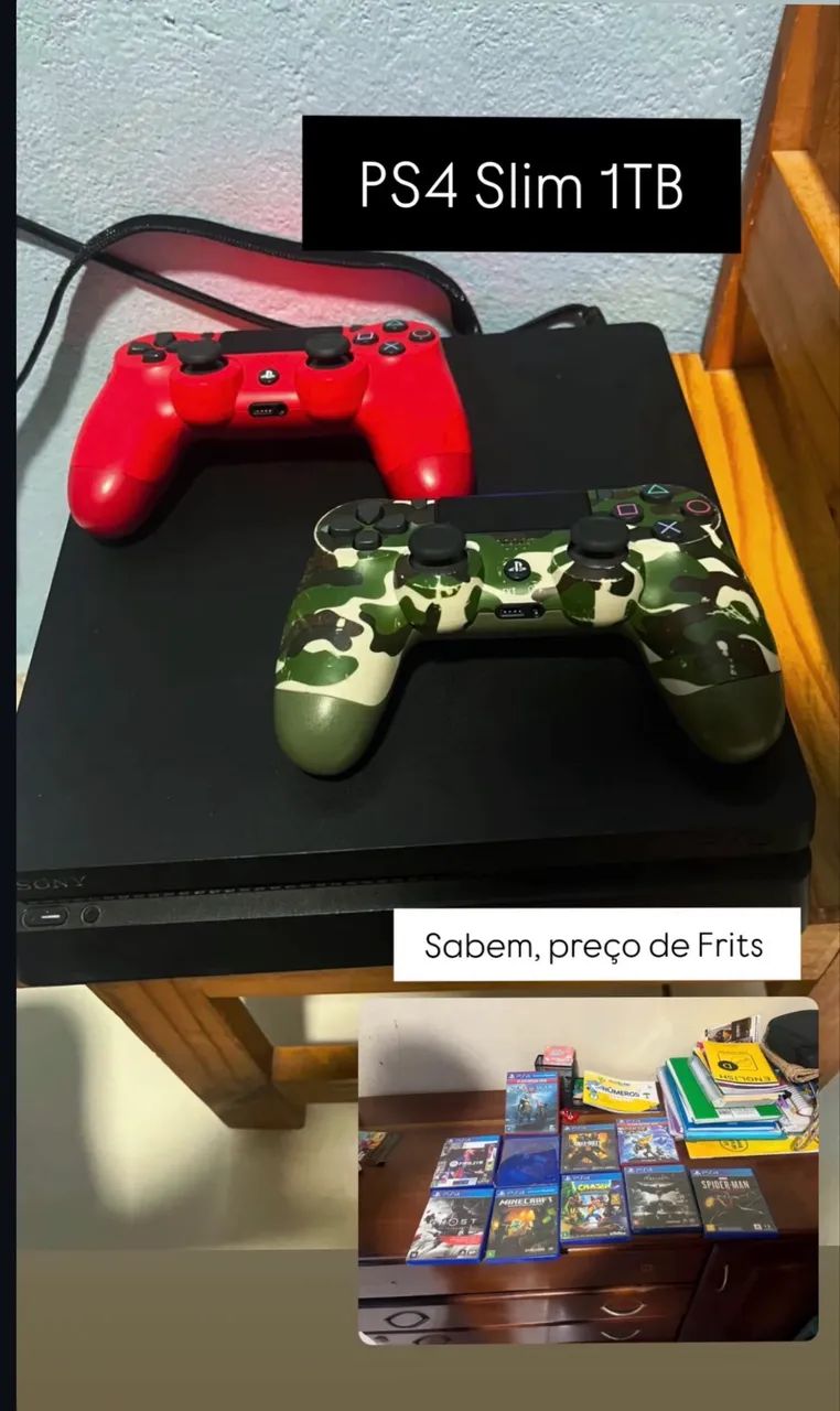 PS4 slim completo impecáveis 