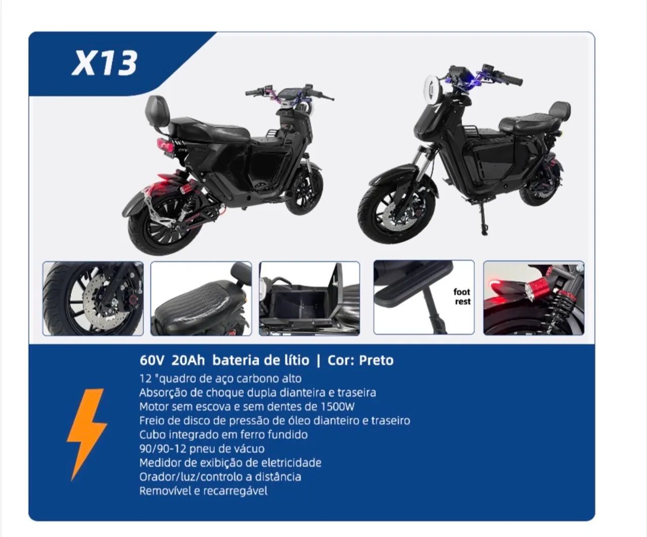 Moto Elétrica - 1000w  - Foto 3