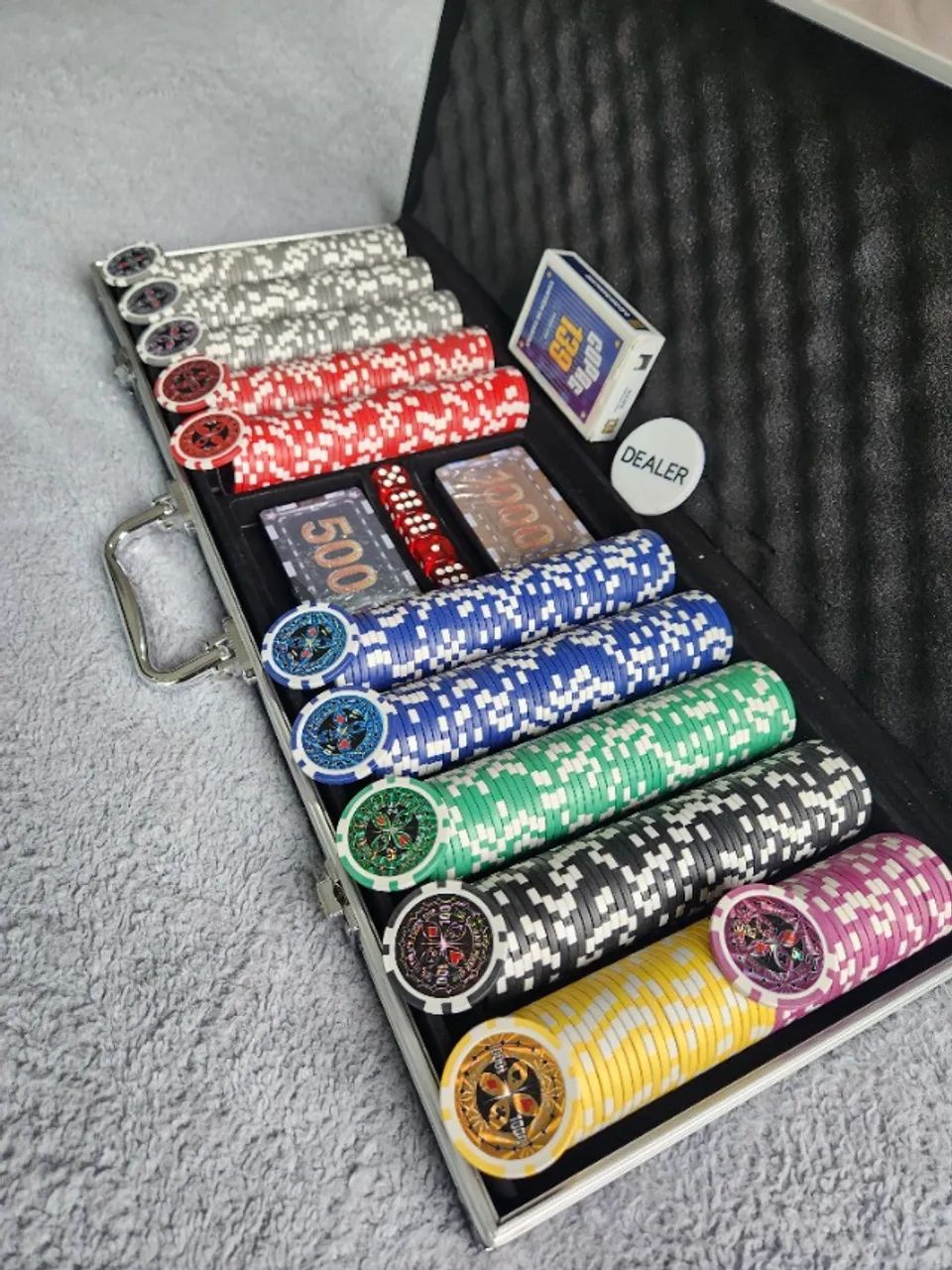 Maleta de poker 500 fichas