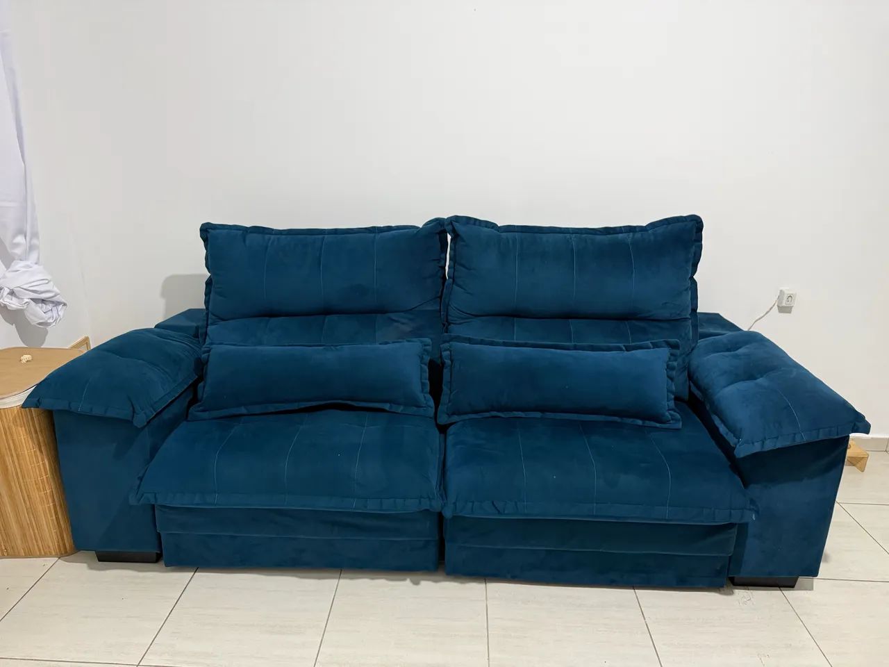 Sofá retrátil 2,30 azul 