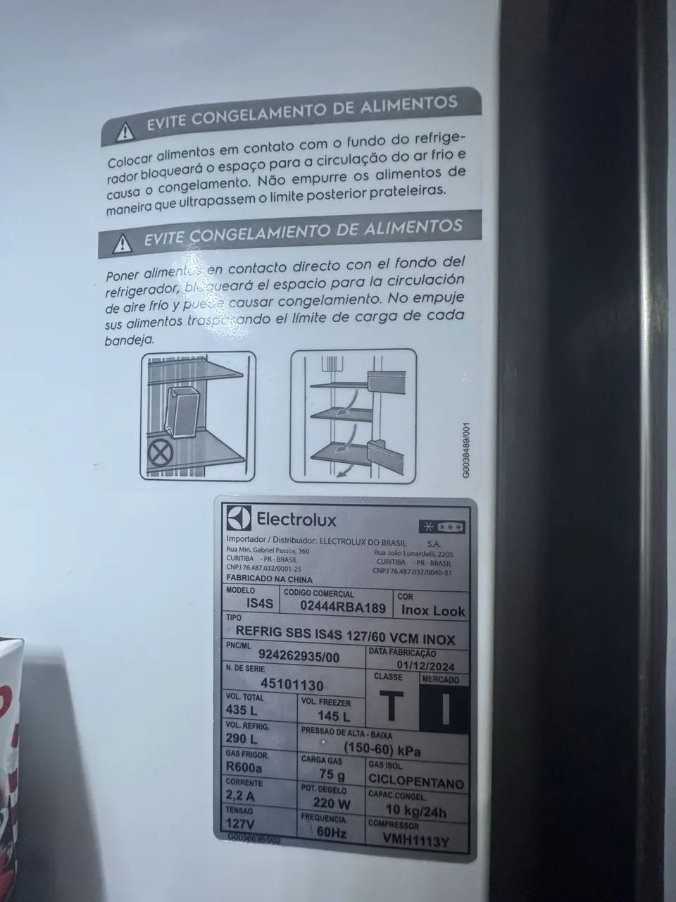Geladeira Inox Electrolux IS4S duplex  - Foto 2