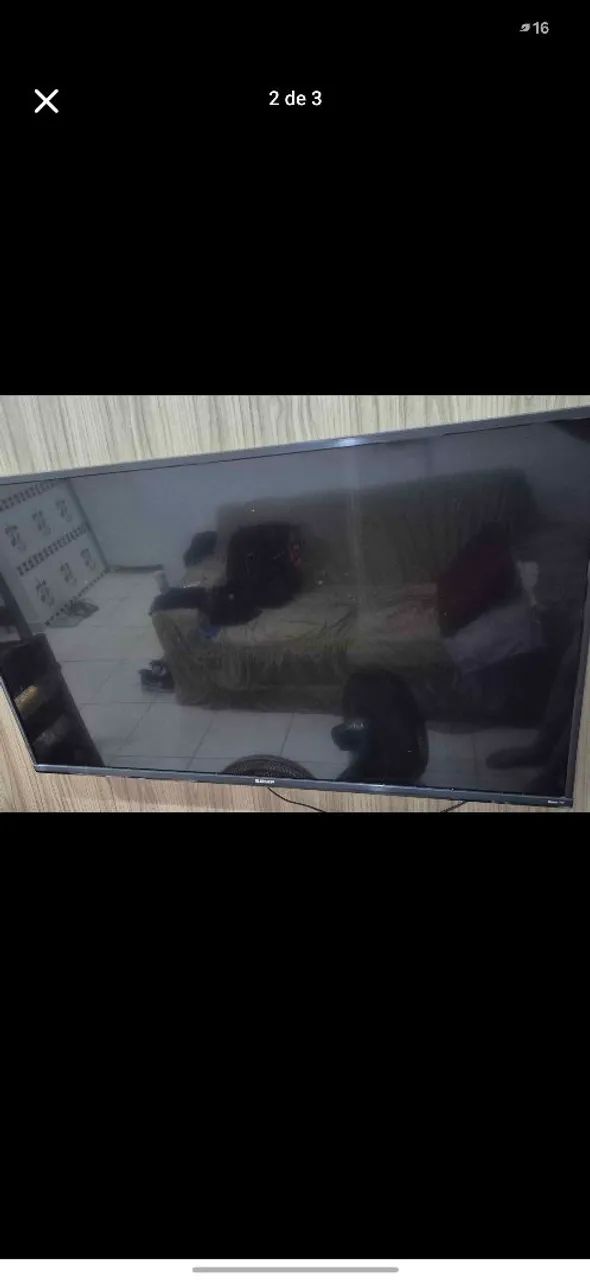 Tv semp 43 polegadas carcaça. Placa mãe queimada mas dá para aproveitar o resto. - Foto 2