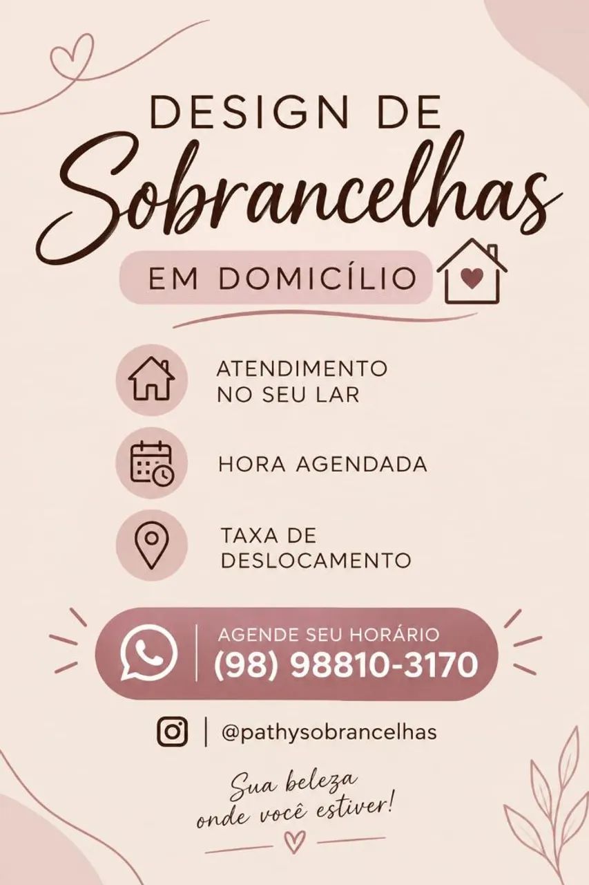 Design de sobrancelhas em domicílio 
