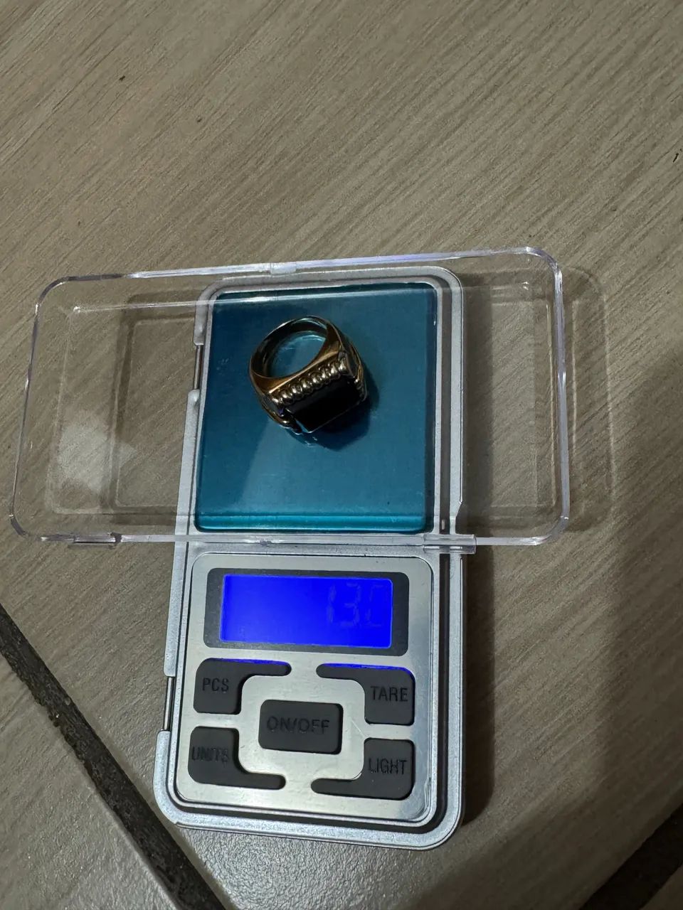 Anel ouro 18k 750 maciço  - Foto 4