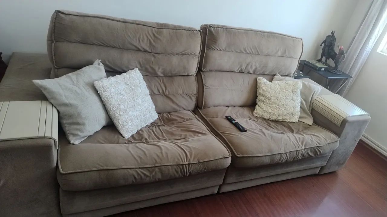 ? Sofá Retrátil e Reclinável 2,50m em Suede - Muito Confortável - Foto 2