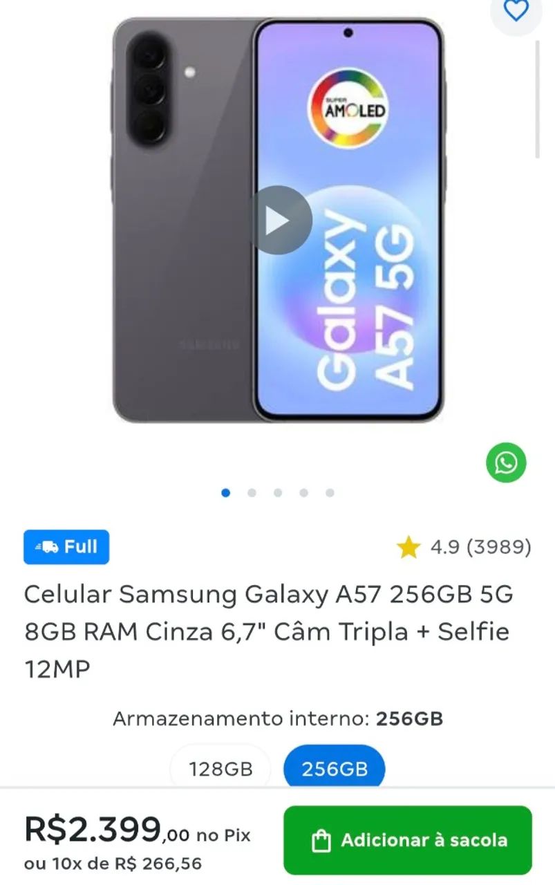 Celular Sansung A57 - Foto 2