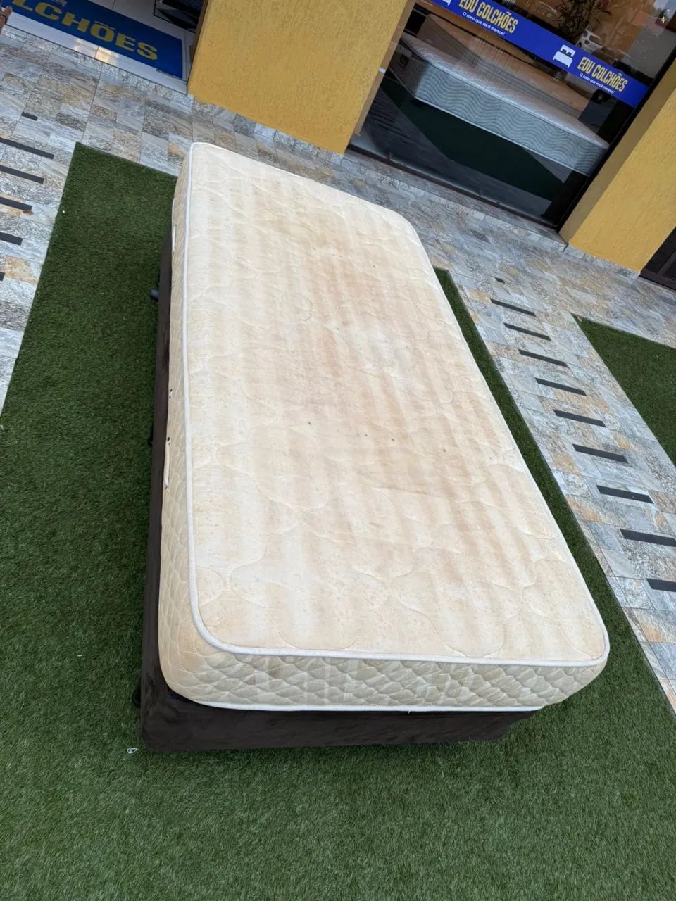 Cama box Solteiro USADA ESPUMA - ENTREGAMOS  - Foto 3