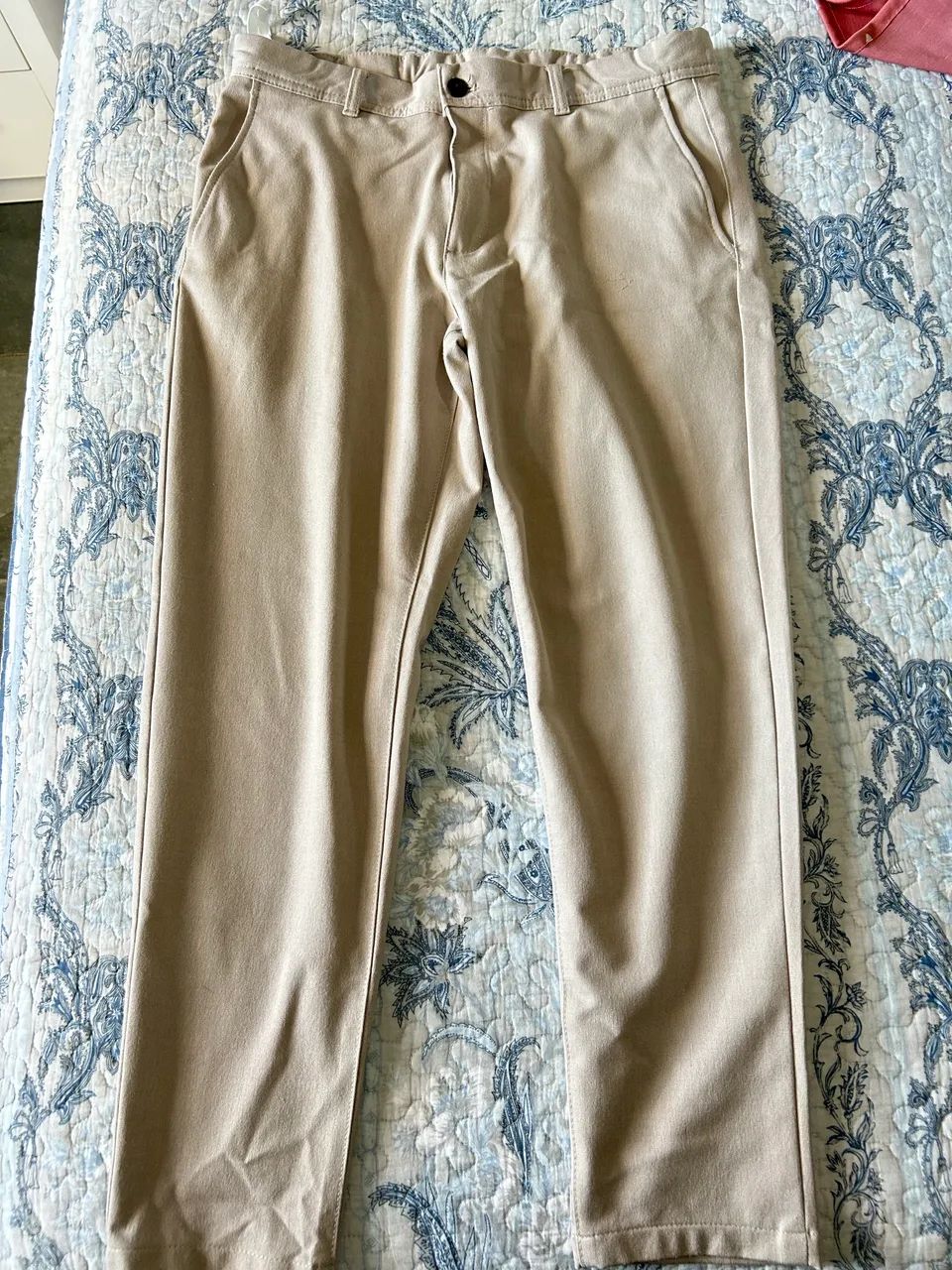 Calça Alfaiataria Zara 42 Caqui Marrom