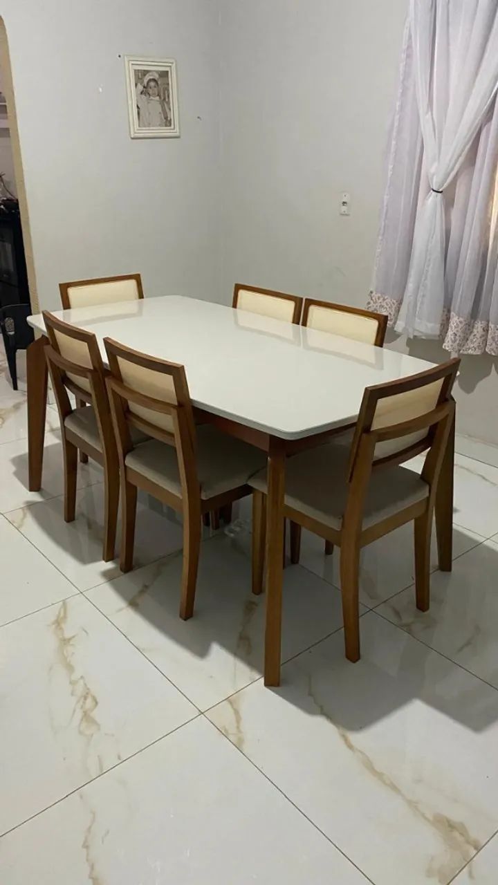 Mesa de Jantar Ametista com 06 cadeiras safira - Foto 4