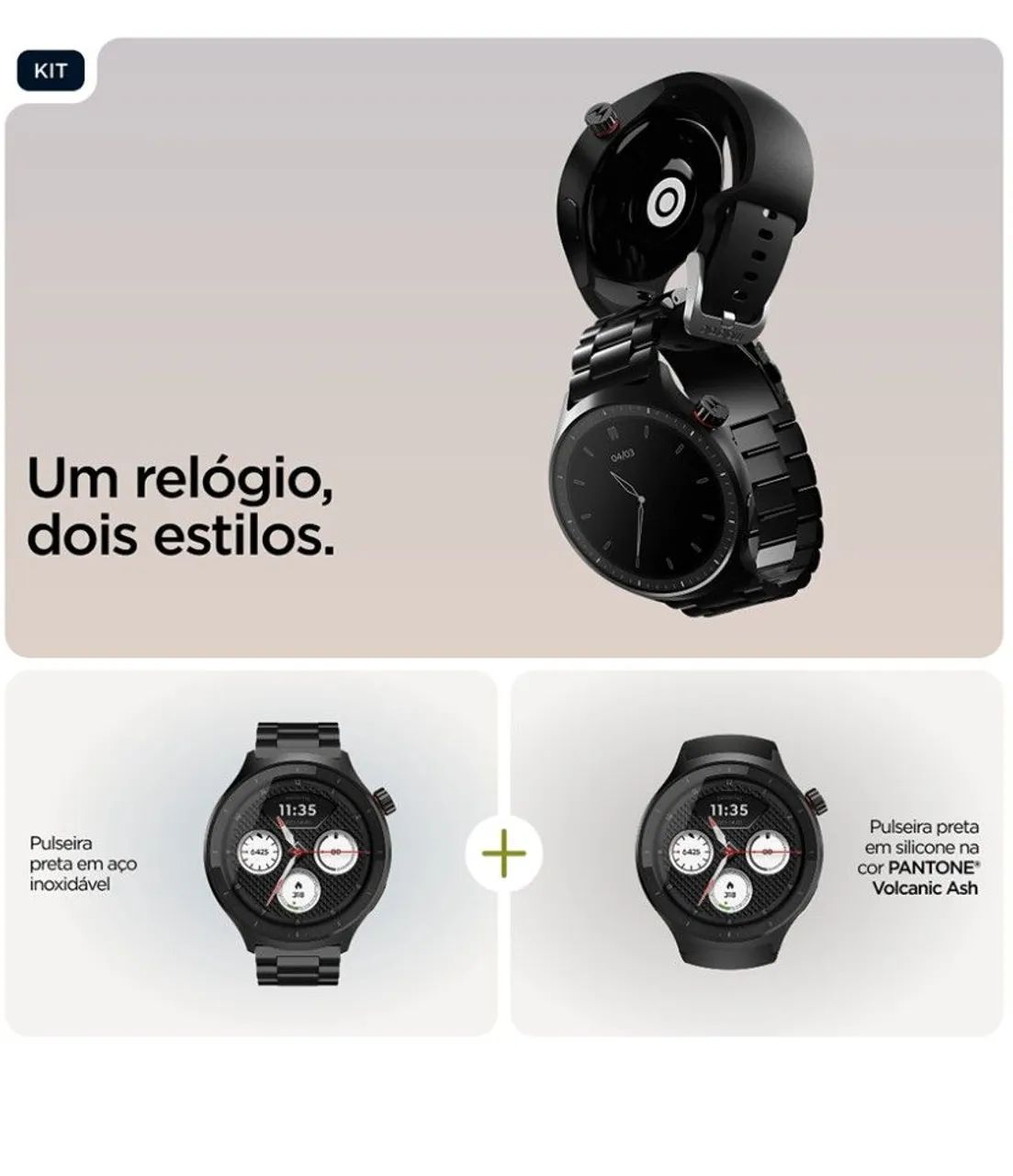 Smartwatch Moto Watch Preto  - Foto 5