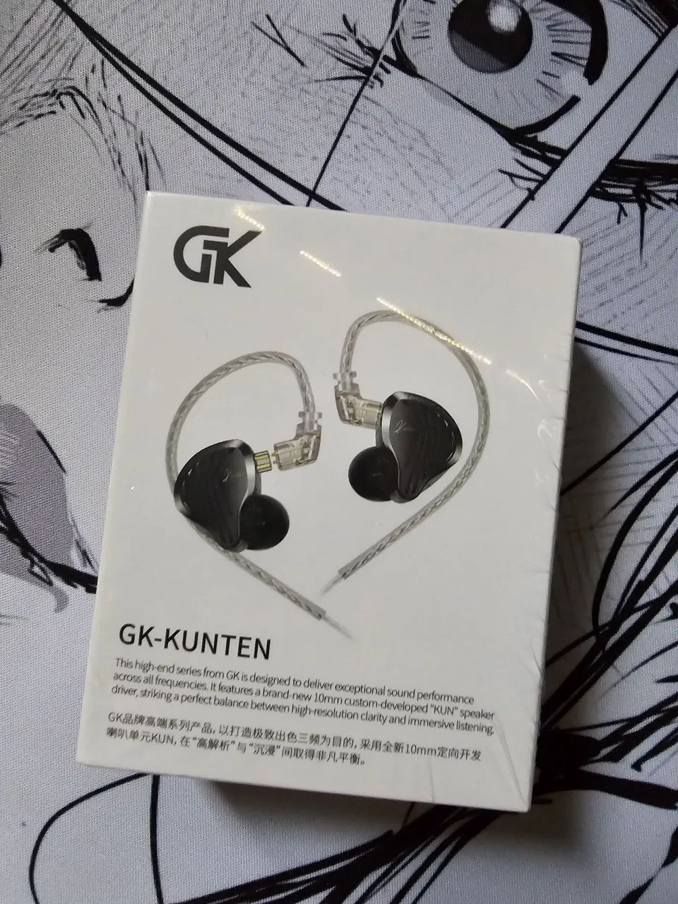 Fone de ouvido GK KUNTEN com fio microfone 
