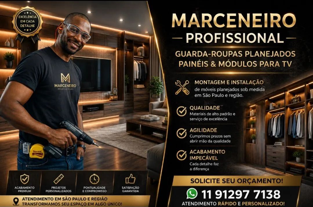 Montagem e Fabricação de Móveis Planejados em MDF