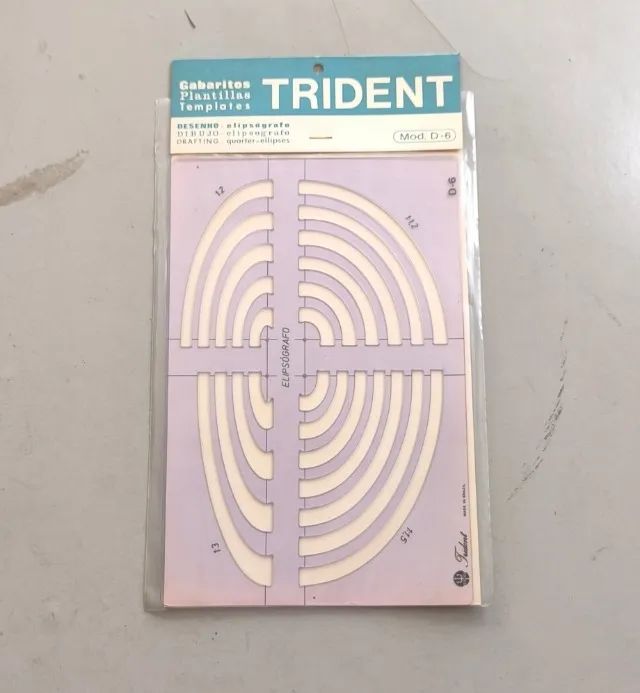 Kit de gabaritos da marca Trident para desenhos artísticos - Foto 3