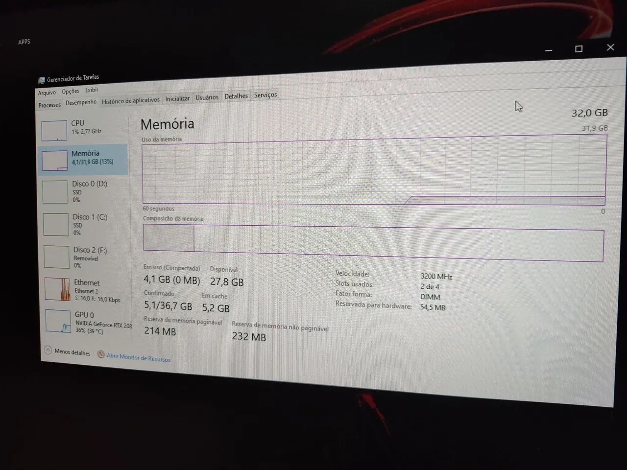 2x16gb Memória RAM Asgard Loki RGB - Foto 3