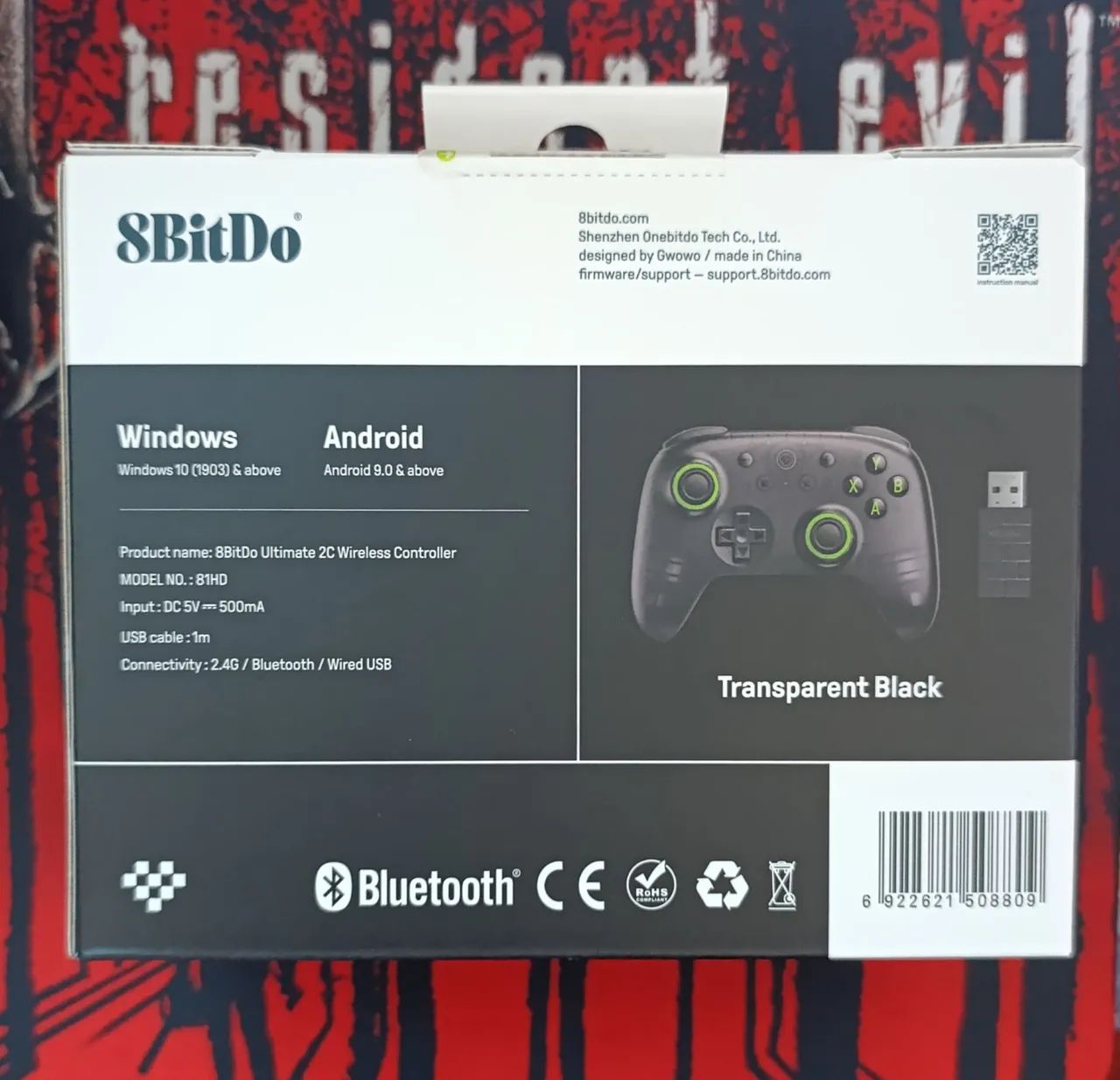 Controle Original 8bitdo Ultimate 2C Wireless Controller PC, Windows / Android - Preto - Foto 5