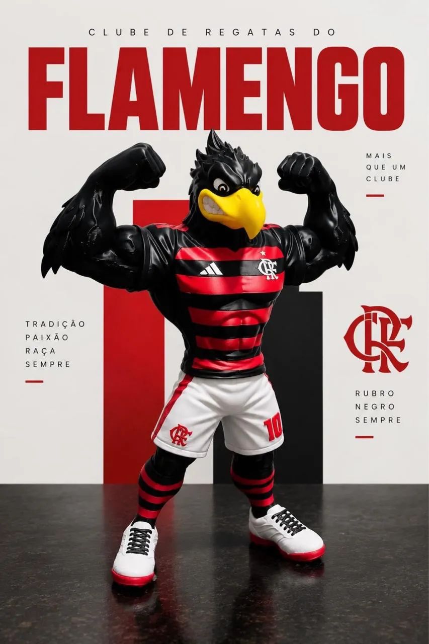 Mascote do Flamengo em 3D