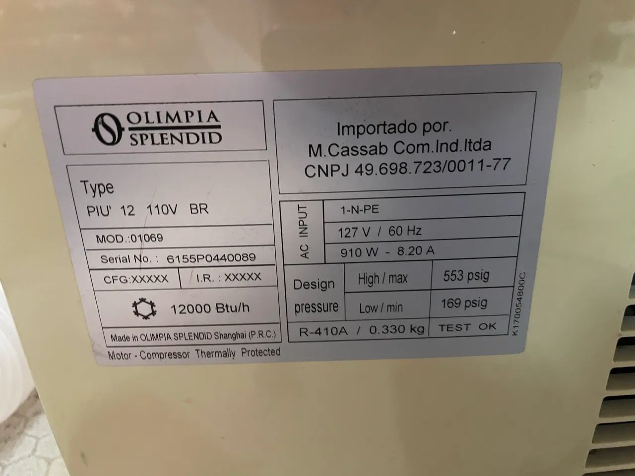 Ar condicionado Olimpia Splendid PIU - Foto 4