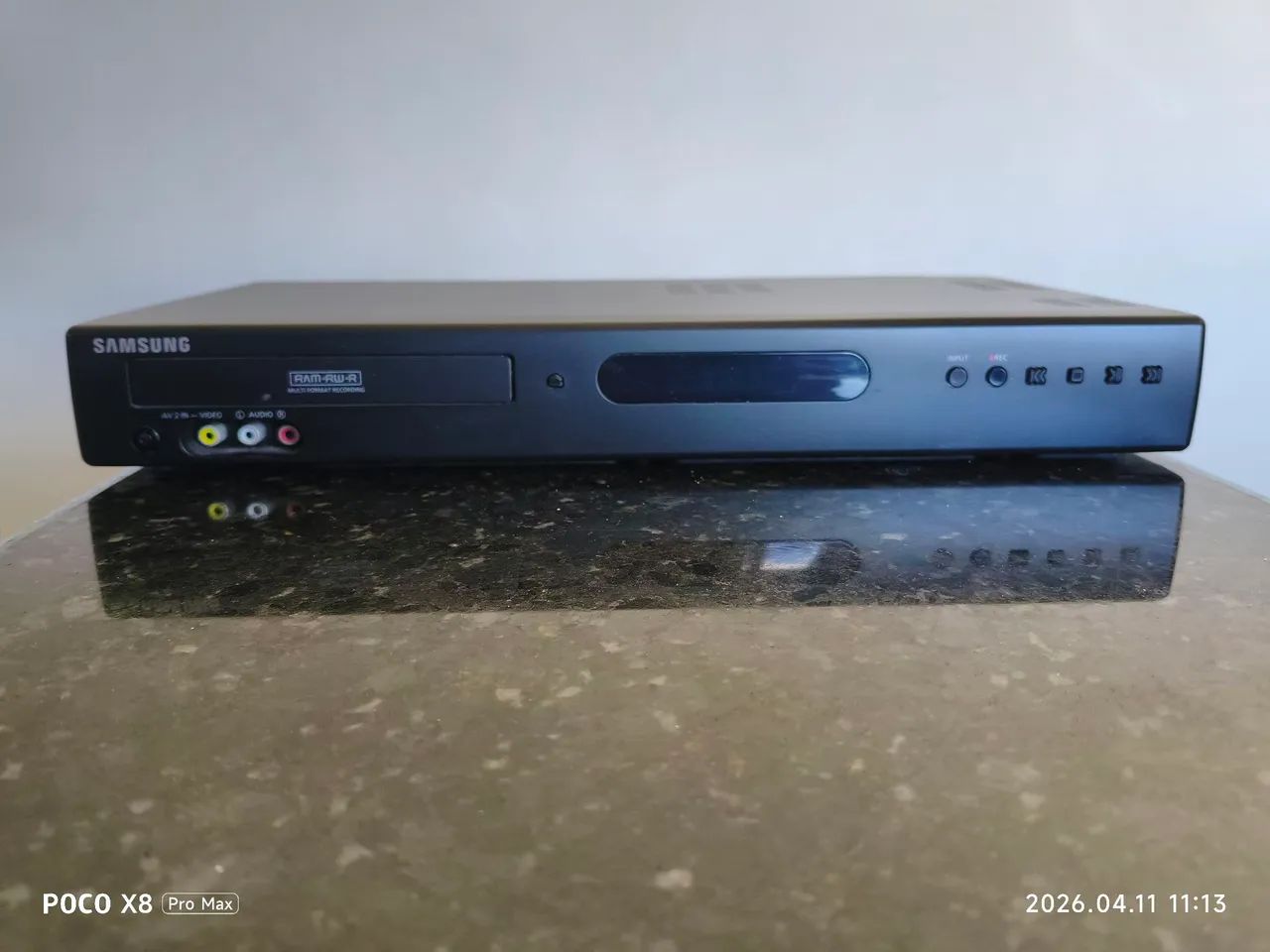 DVD reprodutor e gravador Samsung.
