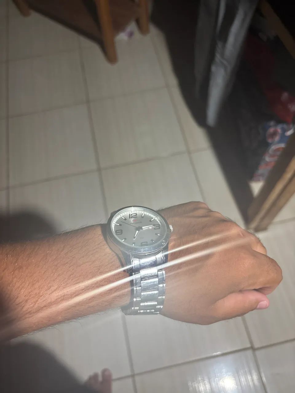 Relógio Technos Masculino Original - Pulseira de Aço, Mostrador Branco - Foto 4