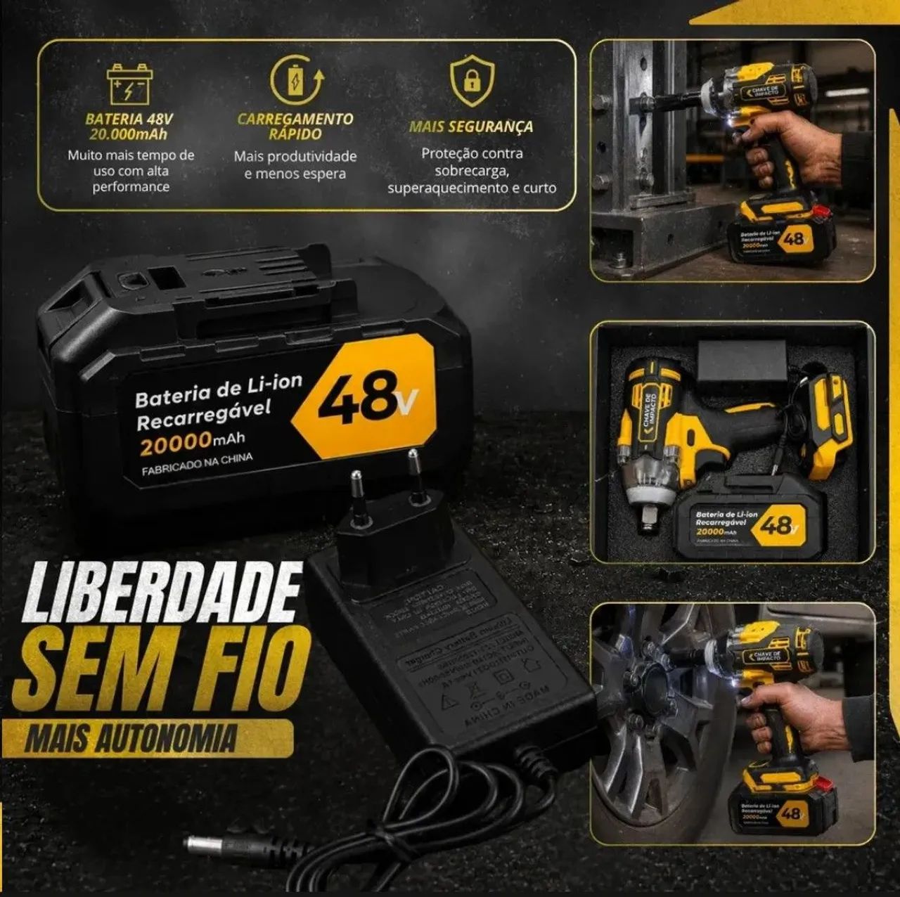 ? Chave de Impacto Brushless 48V - NOVA - Foto 2