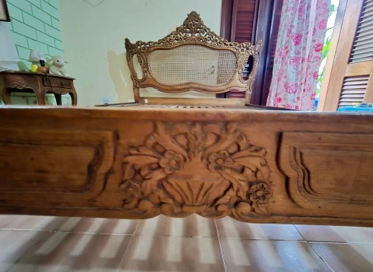 Cama madeira maciça colonial década 30 - Foto 3