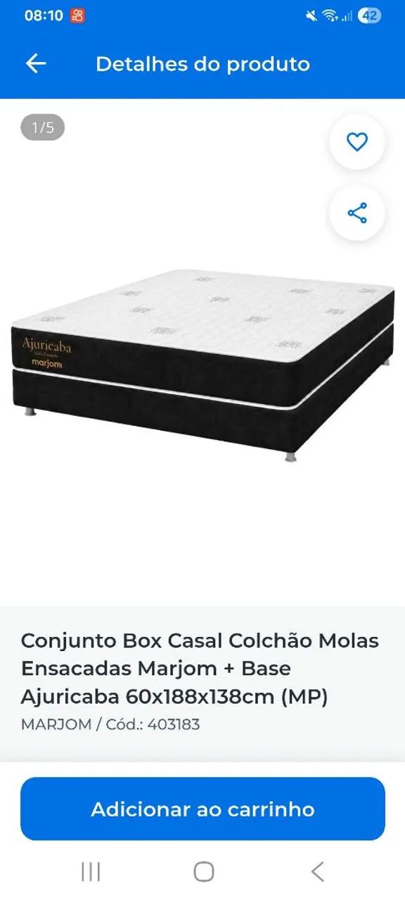 Colchao com a base casal  ,mesa de cabeceira e cabeceira  - Foto 2