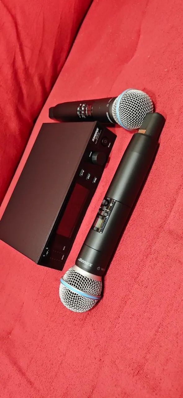 MICROFONE SHURE QXD24 2 BASTÕES 