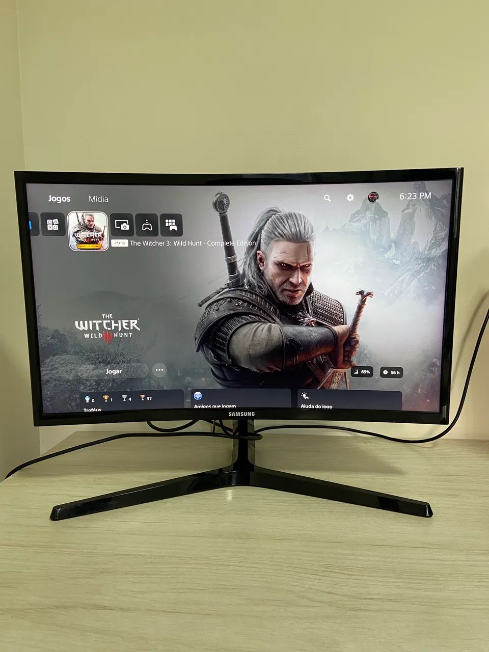 Monitor Samsung 144hz 23.5p tela curva
